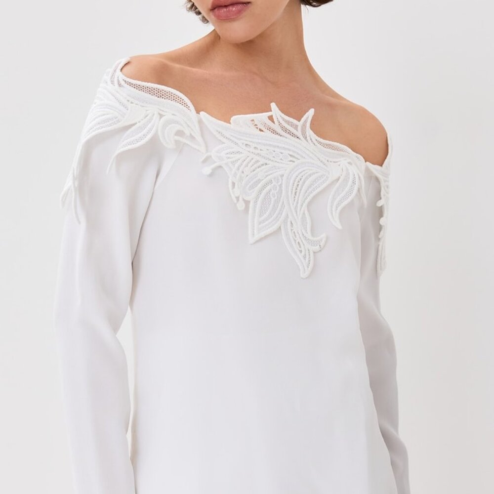 Silvia Tcherassi Silk off the shoulder top